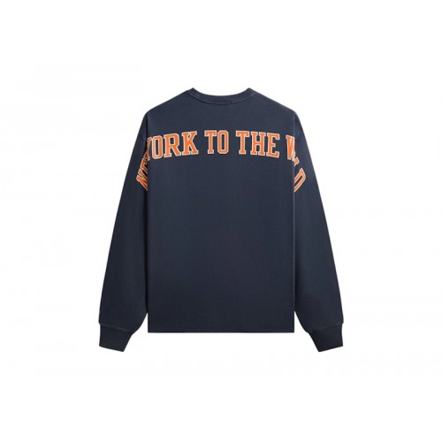 Kith x New York Knicks Knickerbockers Long Sleeve Quinn Vintage Tee Nocturnal