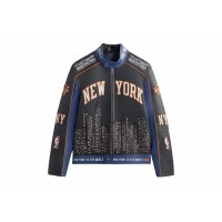 Kith x New York Knicks Leather Moto Jacket Nocturnal