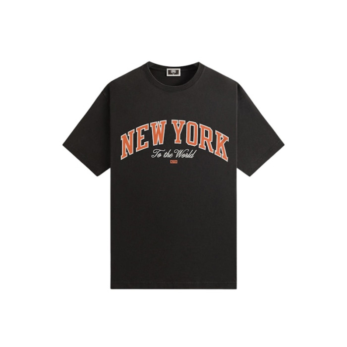 Kith x New York Knicks New York To The World Vintage Tee Black