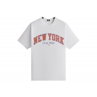 Kith x New York Knicks New York To The World Vintage Tee White