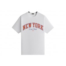 Kith x New York Knicks New York To The World Vintage Tee White