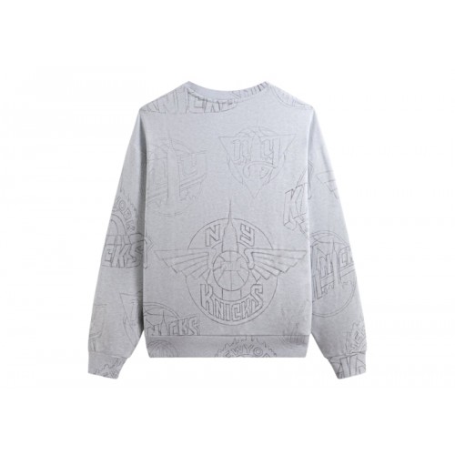 Оригинальный шмот Kith x New York Knicks Sketched Vintage Nelson Crewneck Light Heather Grey