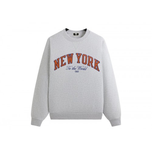 Оригинальный шмот Kith x New York Knicks Vintage Nelson Crewneck Light Heather Grey