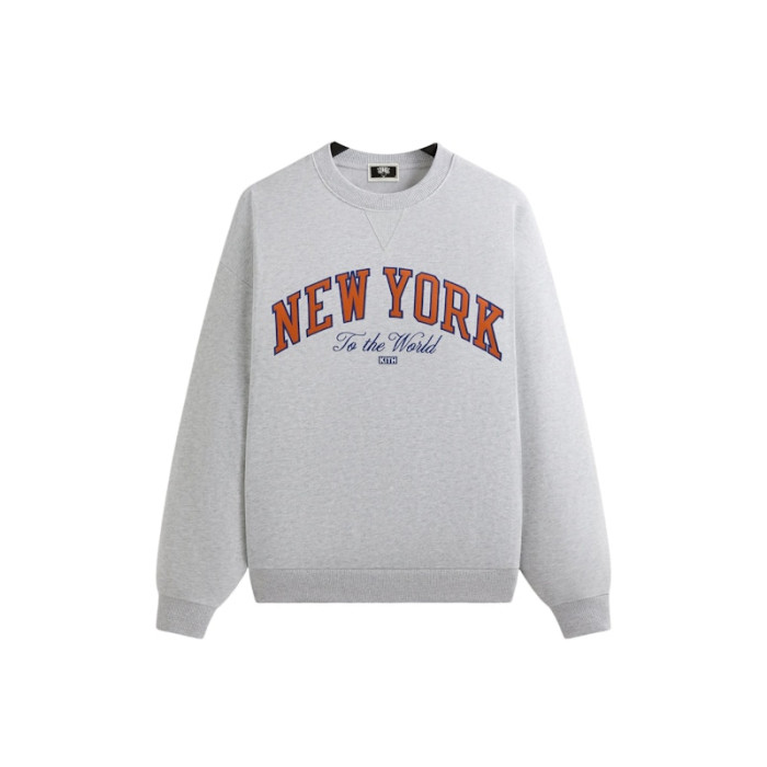 Kith x New York Knicks Vintage Nelson Crewneck Light Heather Grey