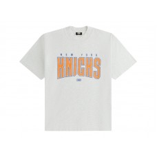 Kith x New York Knicks Womens Arc Mockneck Tee Light Healther Grey