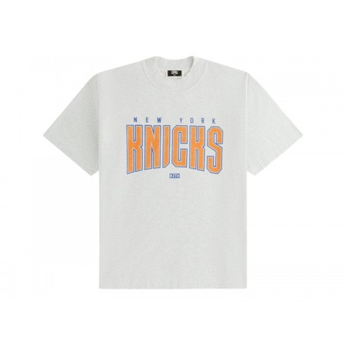 Оригинальный шмот Kith x New York Knicks Womens Arc Mockneck Tee Light Healther Grey