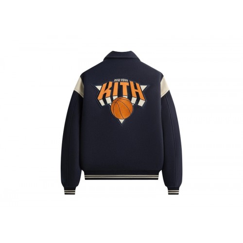 Kith x New York Knicks Wool Varsity Jacket Nocturnal