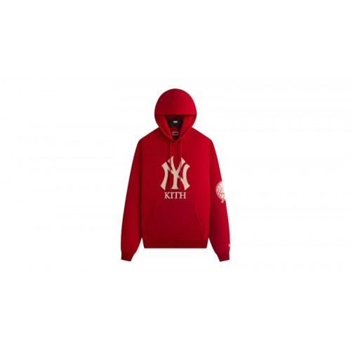 Kith x New York Yankees Plush Fleece Cropped Braxton Hoodie Fame
