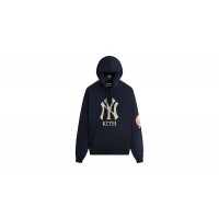 Kith x New York Yankees Plush Fleece Cropped Braxton Hoodie Nocturnal