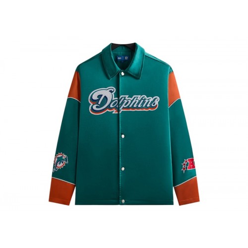 Kith x NFL 47 Dolphins Kieran Coaches Jacket Center Kith x NFL 47 Dolphins Kieran Coaches Jacket Center