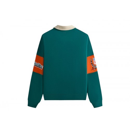 Оригинальный шмот Kith x NFL 47 Dolphins Nelson Collared Pullover Center