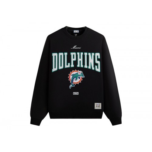 Оригинальный шмот Kith x NFL 47 Dolphins Nelson Crewneck Black