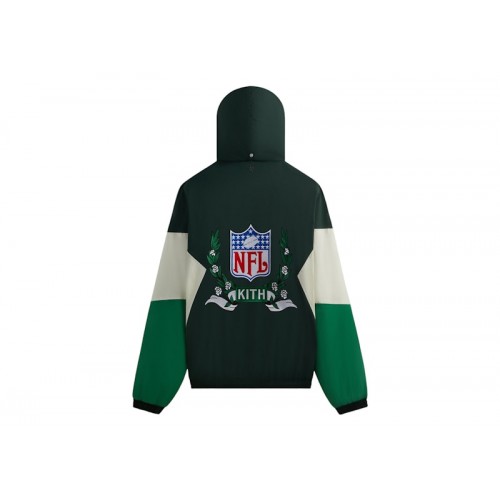 Оригинальный шмот Kith x NFL 47 Eagles Quarter Zip Anorak With Hood Stadium