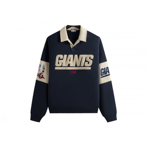 Оригинальный шмот Kith x NFL 47 Giants Nelson Collared Pullover Nocturnal