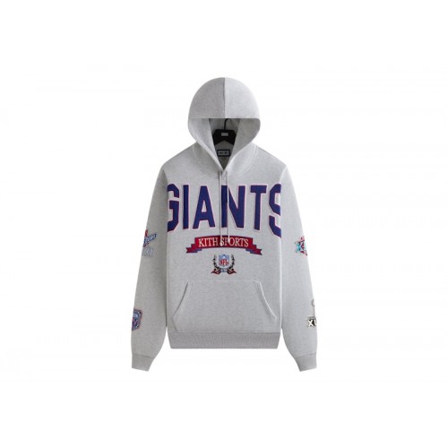 Оригинальный шмот Kith x NFL 47 Giants Nelson Hoodie Light Heather Grey