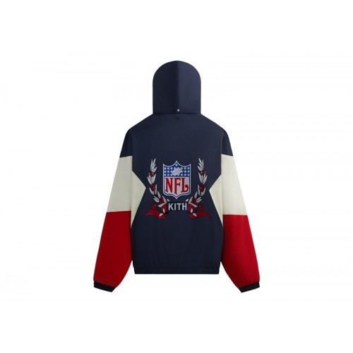 Оригинальный шмот Kith x NFL 47 Giants Quarter Zip Anorak With Hood Nocturnal