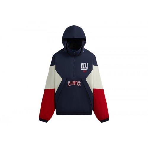 Оригинальный шмот Kith x NFL 47 Giants Quarter Zip Anorak With Hood Nocturnal