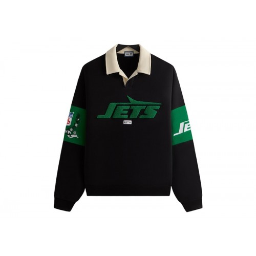 Оригинальный шмот Kith x NFL 47 Jets Nelson Collared Pullover Black