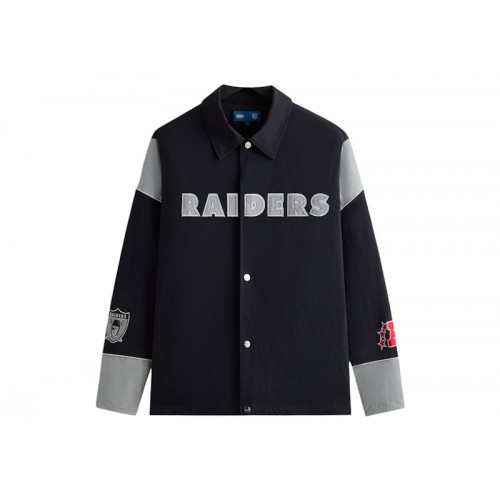 Оригинальный шмот Kith x NFL 47 Raiders Kieran Coaches Jacket Black