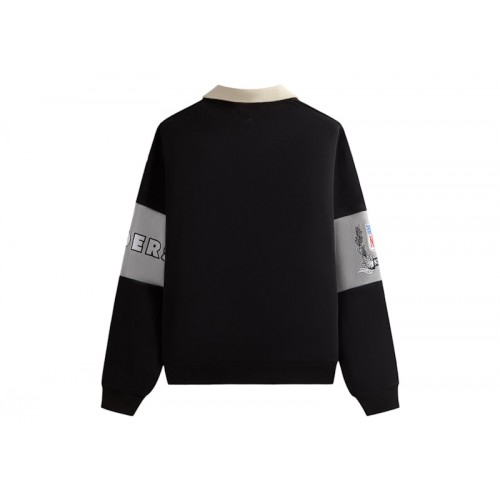 Оригинальный шмот Kith x NFL 47 Raiders Nelson Collared Pullover Black