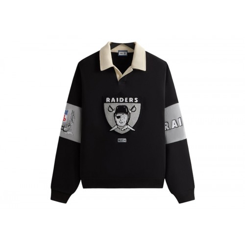 Оригинальный шмот Kith x NFL 47 Raiders Nelson Collared Pullover Black