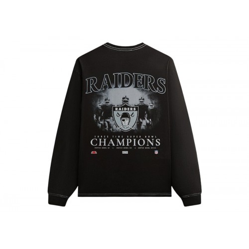 Оригинальный шмот Kith x NFL 47 Raiders Vintage Long Sleeve Tee Black