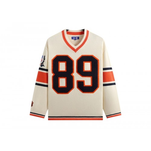 Kith x NFL Chicago Bears V-Neck Beau Knit Sweater Sandrift