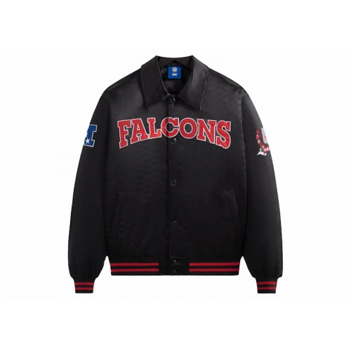 Kith x NFL Falcons Satin Bomber Jacket Black