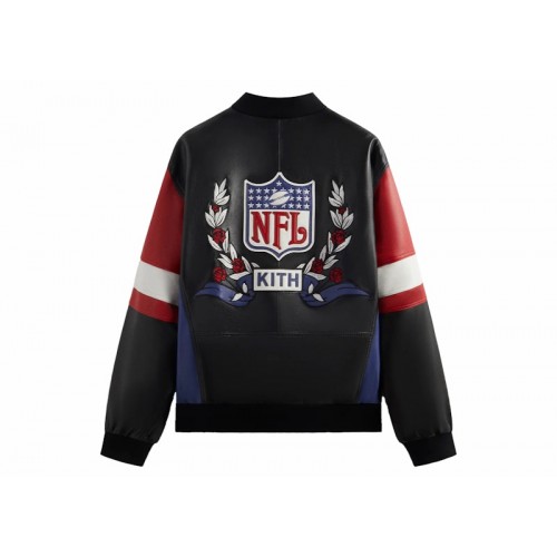 Kith x NFL Giants Leather Jacket Current