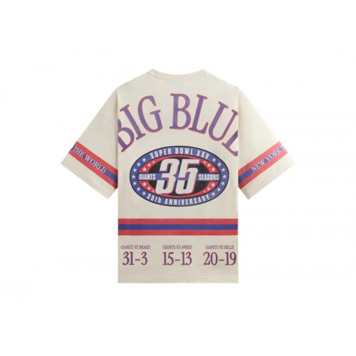 Kith For The NFL New York Giants Victory Vintage Bishop Tee Sandrift