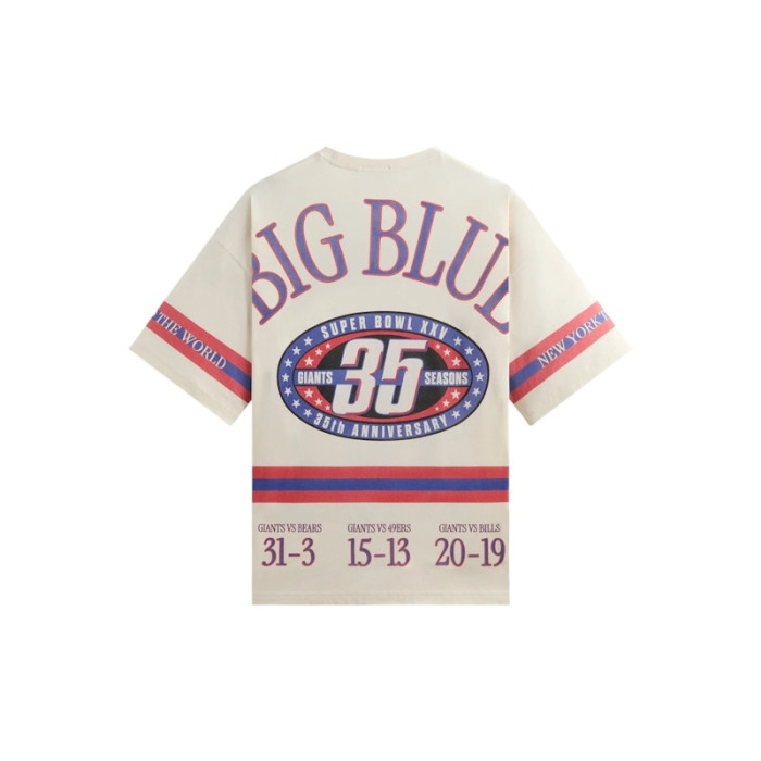 Kith For The NFL New York Giants Victory Vintage Bishop Tee Sandrift