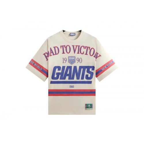 Kith For The NFL New York Giants Victory Vintage Bishop Tee Sandrift