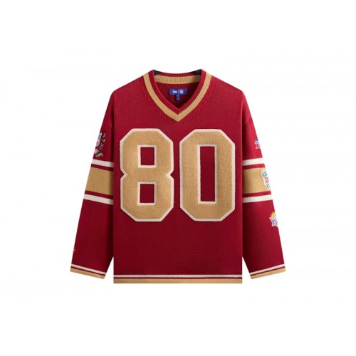 Kith x NFL San Francisco 49ers V-neck Beau Knit Sweater Present