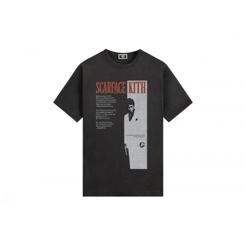Kith For Scarface Film Poster Vintage Tee Black