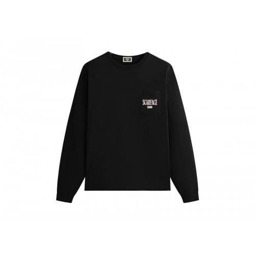 Kith x Scarface Statue Long Sleeve Pocket Tee Black