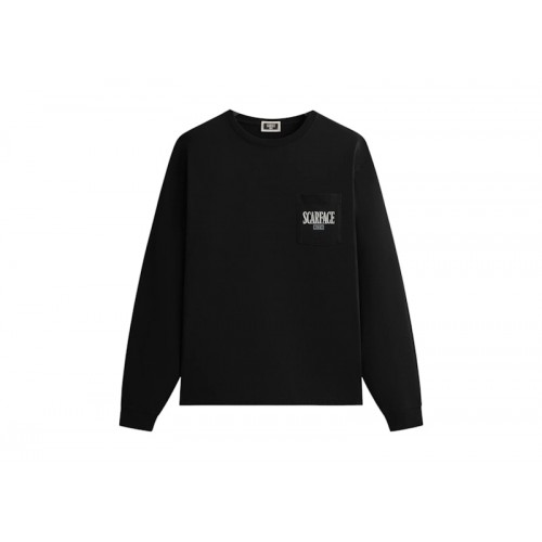 Kith x Scarface Tony Vintage Long Sleeve Pocket Tee Black