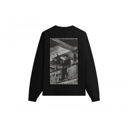 Kith x Scarface Tony Vintage Long Sleeve Pocket Tee Black