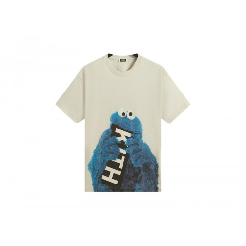 Kith x Sesame Street Cookie Monster Tee Chalk