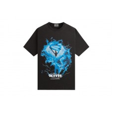 Kith x Superman 2025 Movie Lightning Vintage Tee Black