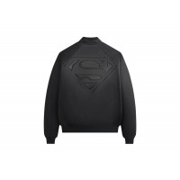 Kith x Superman Satin Bomber Jacket Black
