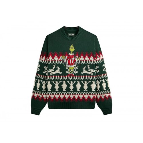 Оригинальный шмот Kith x The Grinch Fair Isle Lewis Crewneck Sweater Stadium