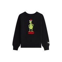 Kith x The Grinch Kids Classic Standing Logo Crewneck Black