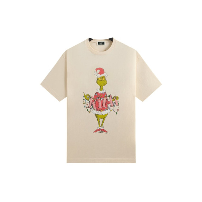 Оригинальный шмот Kith x The Grinch Ornament Vintage Tee Sandrift
