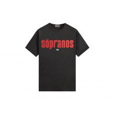 Kith x The Sopranos Main Logo Vintage Tee Black