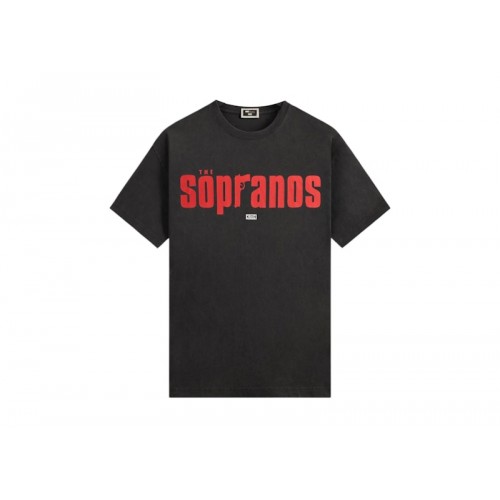 Kith x The Sopranos Main Logo Vintage Tee Black