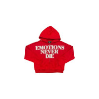 Mixed Emotion End Rhinestone Hoodie Red