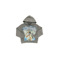 Mixed Emotion Rhinestone Hoodie Grey
