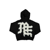 Mixed Emotions End Rhinestone Hoodie Black