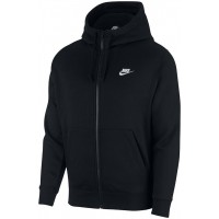 Nike Sportswear Club Fleece Full-Zip Hoodie Black/Black/White