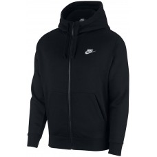 Nike Sportswear Club Fleece Full-Zip Hoodie Black/Black/White